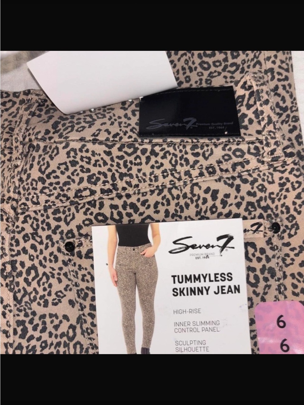 Seven7 Leopard Print Skinny Jeans - Women’s 6 - Picture 6 of 9